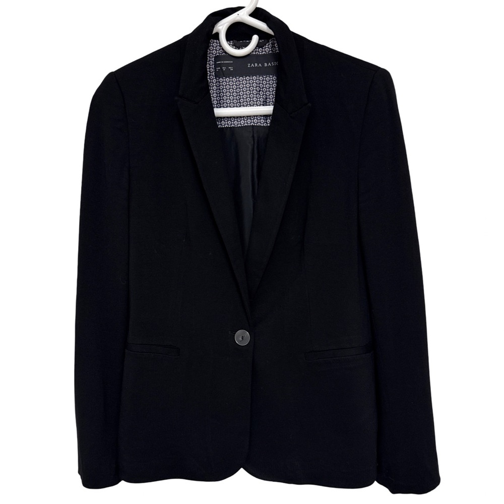 Zara Basic Black Women's Blazer Medium - image 1